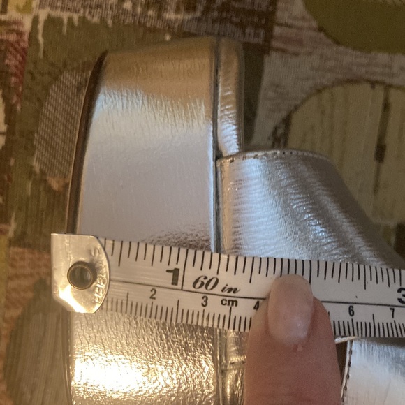 Stuart Weitzmann silver, strappy platforms size 9 - Picture 13 of 16